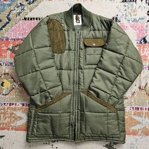 Vintage Bob Allen Quilted Shooting Jacket Men’s Medium Made In USA Green Gun Pad